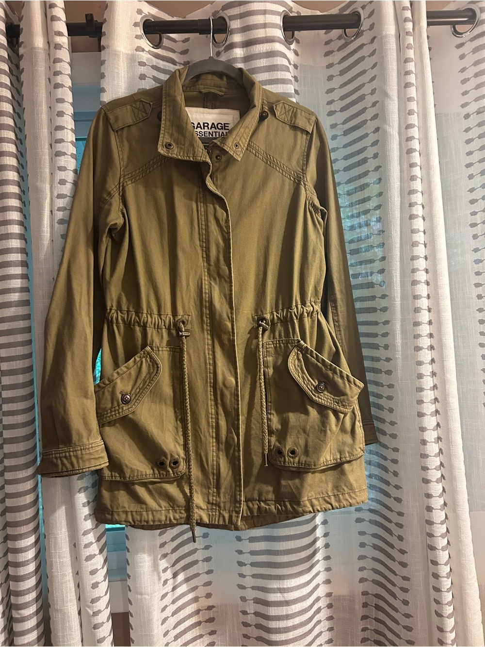 Garage Essential Parka P/S Olive Green Utility Jacket